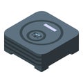 Source inverter icon isometric vector. House power