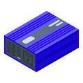 Source inverter icon isometric vector. Power energy