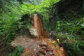 Source of mineral water in the mountains Royalty Free Stock Photo