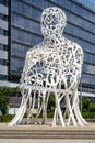 Source sculpture name is installed at the main entrance to downtown MontrÃÂ©al