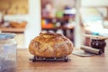 Sourdough artisan bread loaf of traditional Homemade rye starter Royalty Free Stock Photo