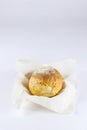 sourdough bread. Sourdough roll. Fresh fragrant bread on on a white background Royalty Free Stock Photo