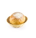 sourdough bread. Sourdough roll. Fresh fragrant bread on on a white background Royalty Free Stock Photo