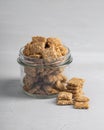 Sourdough crackers in a jar Royalty Free Stock Photo