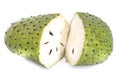 Soursop fruits an isolated on white background