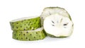 Soursop fruits an isolated on white background.