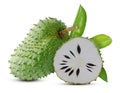 Soursop isolated on white background Royalty Free Stock Photo