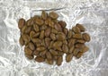 Soursop seeds on tinfoil Royalty Free Stock Photo