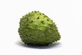 Soursup or soursop isolated on white background. Guyabano photo in lightbox.