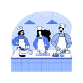 Sous chef isolated cartoon vector illustrations.