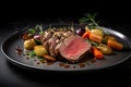 Sous vide lamb dish. Generative AI