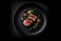 Sous vide lamb dish. Generative AI