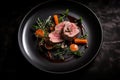 Sous vide lamb dish. Generative AI