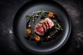 Sous vide lamb dish. Generative AI