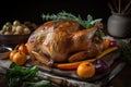 sous-vide turkey , with its delicate and juicy meat, surrounded by the crispness of vegetables