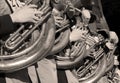 Sousaphone Line Royalty Free Stock Photo