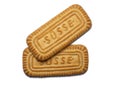 Sousse cookies on a white background. Isolate of cookies of the Turkish firm. Turkish sweets. Flour product with sugar