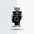 sousveillance, Artificial, brain, digital, head Glyph Icon on Transparent Background. Black Icon