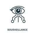 Sousveillance icon. Simple element from healthcare innovations collection. Creative Sousveillance icon for web design