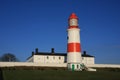 Souter Lighthouse with Green Door Royalty Free Stock Photo