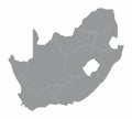 South Africa administrative map Royalty Free Stock Photo