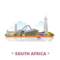 South Africa country design template Flat cartoon Royalty Free Stock Photo