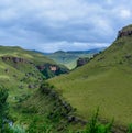 South Africa Drakensberg green Giants Castle panorama Royalty Free Stock Photo