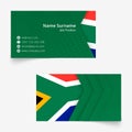 South Africa Flag Business Card, standard size 90x50 mm business card template Royalty Free Stock Photo