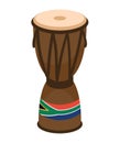 south africa flag drum Royalty Free Stock Photo