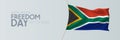 South Africa freedom day vector banner, greeting card