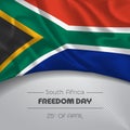 South Africa happy freedom day greeting card, banner vector illustration