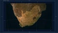 South Africa highlighted - composition. Low-res satellite
