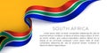 South Africa horizontal banner with national flag