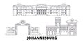 South Africa, Johannesburg line travel skyline set. South Africa, Johannesburg outline city vector illustration, symbol