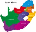 South Africa map Royalty Free Stock Photo
