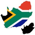 South Africa map flag Royalty Free Stock Photo