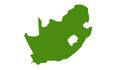 South Africa map - southernmost country in Africa