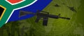 South Africa military power army defense industry war and fight country national celebration with gun soldier jet