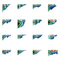 South africa flag, vector illustration on a white background