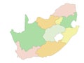 South Africa - Highly detailed editable political map.