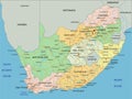 South Africa - Highly detailed editable political map with labeling.