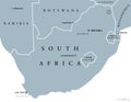 South Africa political map