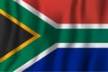 South Africa realistic waving flag vector illustration. National country background symbol. Independence day