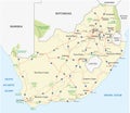 South africa road map Royalty Free Stock Photo