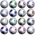 South Africa Soccer Wold Cup, second 16 nations Royalty Free Stock Photo