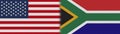 South Africa and United States Of America Fabric Texture Flag Royalty Free Stock Photo