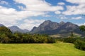 South Africa vineyard valley landscape Royalty Free Stock Photo