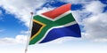 South Africa - waving flag - 3D illustration Royalty Free Stock Photo