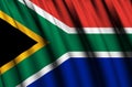 South Africa waving flag illustration. Royalty Free Stock Photo