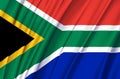 South Africa waving flag illustration. Royalty Free Stock Photo